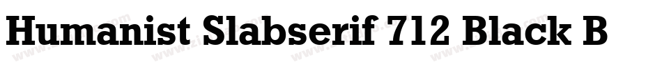 Humanist Slabserif 712 Black BT字体转换